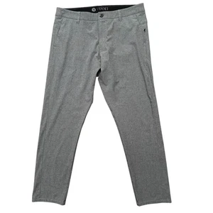 Vuori Aim Pants Mens Size 34 Performance Stretch Zip Pockets Concrete Gray NEW - Picture 1 of 5