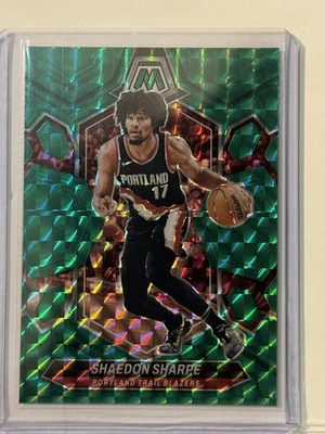 2023-24 Panini Mosaic - Shaedon Sharpe #177 Green Mosaic Prizm - Image 1 of 2