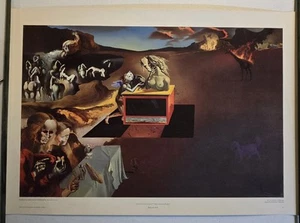 Salvador Dalí "Inventions of the Monsters" Vintage Poster, Surrealist Art Print - Picture 1 of 5