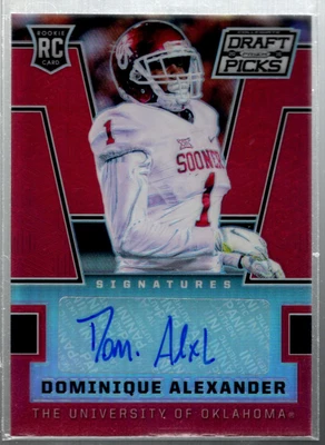 2016 Panini Prizm Draft Picks Autographs Prizms Red #215 Dominique Alexander - Image 1 of 2