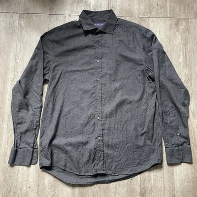 Camisa Ralph Lauren Etiqueta Púrpura Para Hombre Talla Grande 16.5 Púrpura Abotonada Hecha en Italia Foto 1 de 4