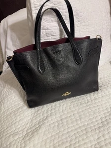 COACH Soft leather Shoulder Tote Handbag BlackA+++ Condition - Picture 1 of 4