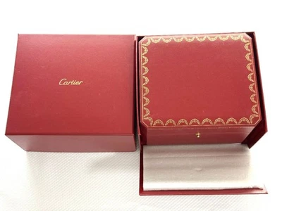 Nueva caja de reloj Cartier, certificado abierto de autenticidad con sello de distribuidor, manual Foto 1 de 4