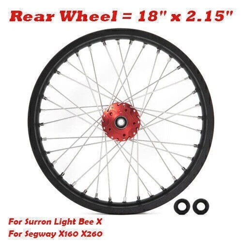 Buje de llanta de rueda trasera con radios TARAZON 18x2,15 para bicicleta eléctrica Surron Light Bee LBX Foto 1 de 4