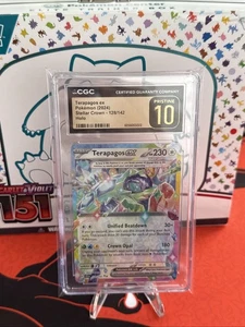 Terapagos ex 128/142 Sv07: Stellar Crown Holo CGC PRISTINE 10 - Picture 1 of 2