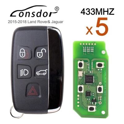 5x Lonsdor Smart Remote Key Fit For Land Rover Jaguar 5 Buttons 433MHZ for K518 - Image 1 of 4
