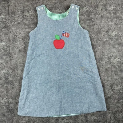 VTG The Bailey Boys Vintage Reversible Little Girl's Dress Patriotic USA sz 6 - Image 1 of 4