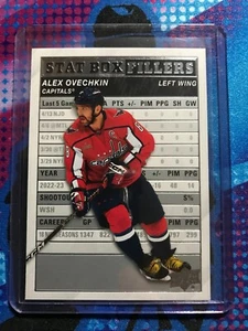 2023-24 Upper Deck Series 1 Stat Box Fillers Alex Ovechkin #SB-9 - Imagen 1 de 2