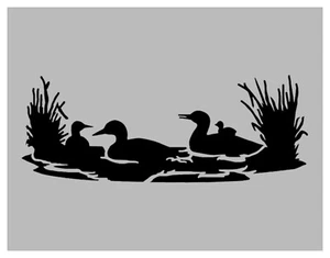 Stencil personalizzato Ducks Duck Swimming Lake Wilderness 11" x 8,5" SPEDIZIONE GRATUITA VELOCE - Foto 1 di 2