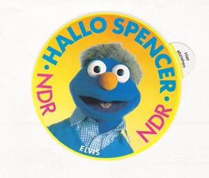 Aufkleber - Hallo Spencer  NDR - Elvis - Durchmesser ca. 12cm -Vintage 80er (K4) - Bild 1 von 2