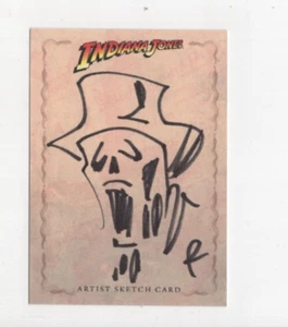 RYAN WATERHOUSE INDIANA JONES 2008 TOPPS ARTIST SKETCH HAND DRAWN ONE OF ONE 1/1 - Picture 1 of 2