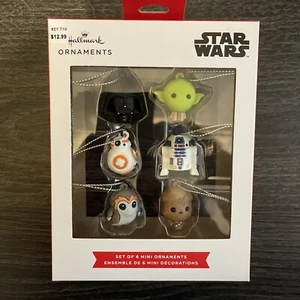 2021 Hallmark Star Wars Set of 6 Mini Ornaments New Christmas - Picture 1 of 2
