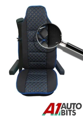 Pour DAF Neuf Génération Xg MX-11 & MX-13 23+ Cuir Noir Tissu Housse de Siège - Imagen 1 de 2