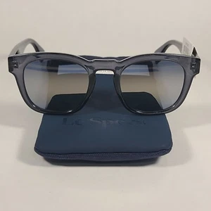 Le Specs Block Party Rectangle Sunglasses Slate Gray / Gray Gold LSP1802450 49mm - Picture 1 of 10