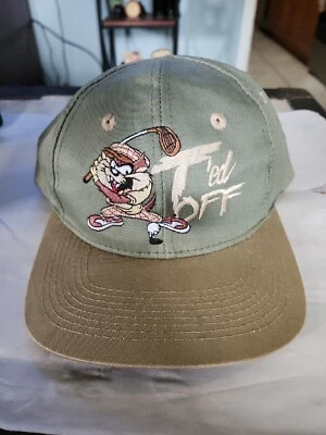 Gorra de golf vintage Tasmanian Devil T’d Off Looney Tunes sombrero espalda a presión usada en excelente estado Foto 1 de 4