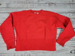 Suéter Pullover Doble Cero Naranja Brillante/Rojo Manga Larga, Talla Picante Pequeña - Imagen 1 de 5