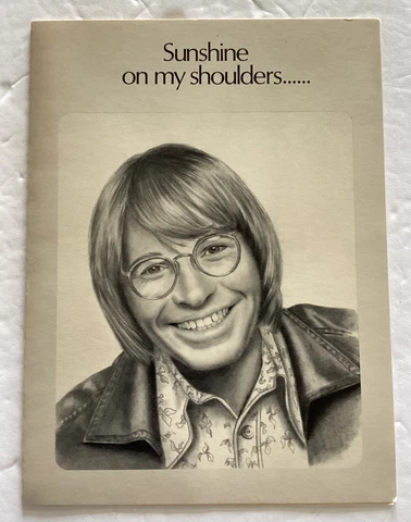 Vintage John Denver Greeting Card 1976 RARE  Thunder celebrity Series D Robbins Cover