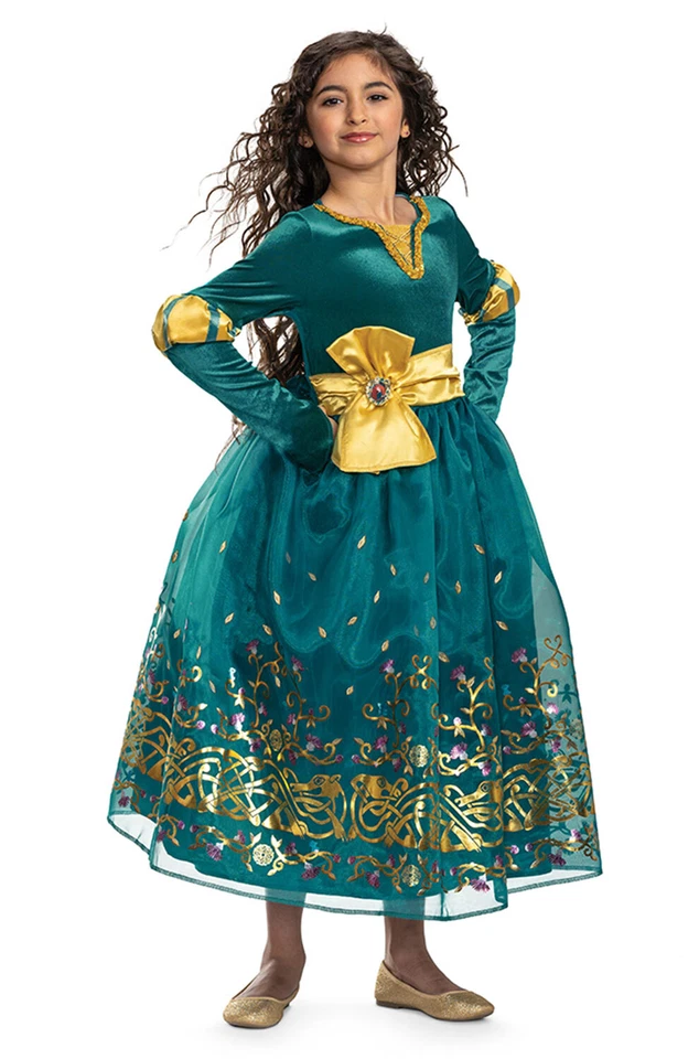 Disney Parks Brave Merida Costume Dress Kids Size 13 Celtic Princess Pixar