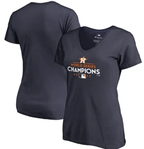 Fanatics Houston Astros Women's World Series Champions V-Neck T-Shirt Size SMALL - Picture 1 of 3