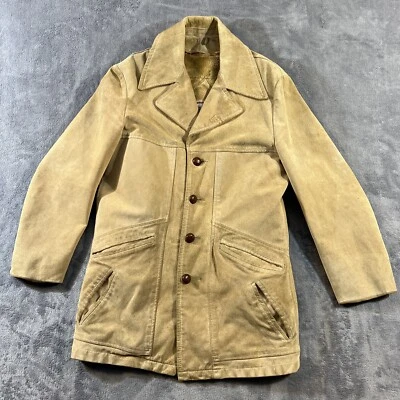 Vintage 70s McGregor Faux Fur Lined Corduroy  Jacket Thick Ribbed USA Made 38 - Image 1 of 4