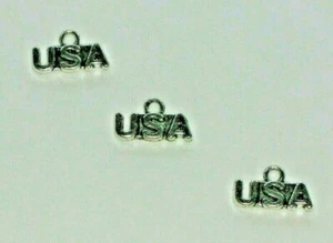"Cionondoli Patriotic USA Ornamenti Ciondoli Tono Argento 5/8" - Foto 1 di 3
