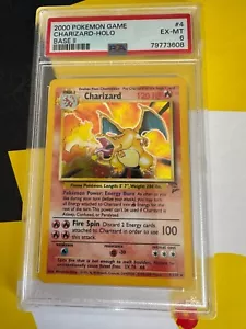 PSA 6 🔥 Charizard Holo Rare Base Set 2 2000 Pokemon Card #4 /130 🔥 - Foto 1 di 1