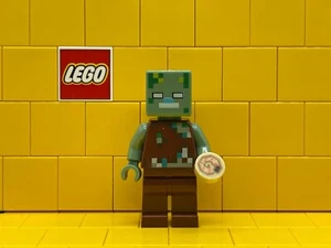 Lego Minecraft Drowned Zombie min088 *NEW* From Set 21164 - Picture 1 of 1