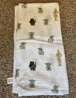 Manta para bebé Pottery Barn Kids Star Wars 100 % algodón orgánico 47" X 47" Foto 1 de 4