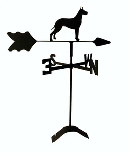 great dane roof mounted weathervane black wrought iron look made in usaTLS1023RM - Picture 1 of 2