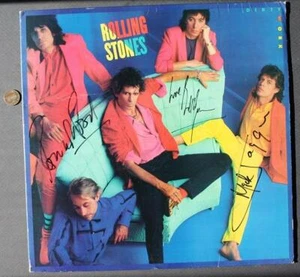 The Rolling Stones signed / autographed 1986 Dirty Work album FOUR SIGNATURES -- - Picture 1 of 1