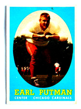 Earl Putman #88 Topps 1958 Football Card (Chicago Cardinals) *G