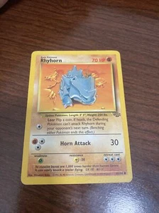 RHYHORN 61/64 JUNGLE Set UNLIMITED Pokemon CARD TCG WOTC - Picture 1 of 2