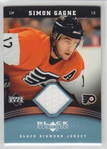 2006-07 UD BLACK DIAMOND SIMON GAGNE JERSEY GAME USED J-GA Upper Deck BD Flyers