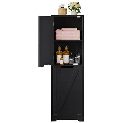 Organizador de gabinete de lavandería de baño de 53" de alto con cesta cesta cesta de lavandería inclinable Foto 1 de 4