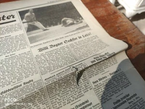 Blatt Zeitung 12. März.1935 Max Schmeling vs. Steve Hamas - Picture 1 of 6