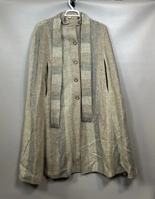 Capa de Lana Pura Nueva, Forrada, Tejido Ombre, COLECCIÓN AVOCA, Cottage Core Talla Mediana Foto 1 de 4