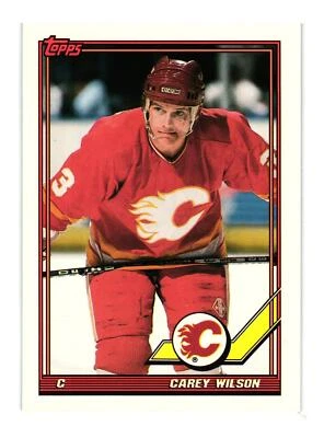 1991 Topps #85 Carey Wilson Calgary Flames - Image 1 of 2