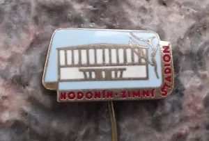 Antique Hodonin Winter Stadium Ice Rink Architecture Tourist Souvenier Pin Badge - Picture 1 of 2