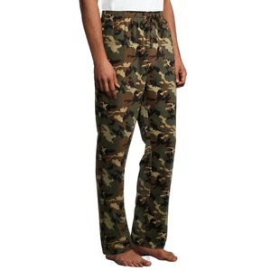 Hanes Men's Microfleece Plaid Sleep Pants - Camo - Picture 1 of 3