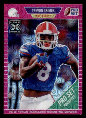 2021 Leaf Pro Set Metal Mojo Pink #89 Trevon Grimes /20 - Image 1 of 2