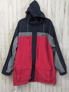 VTG IZOD PerformX 2 in 1 Winter Coat Mens XL Fleece Zip out Jacket Red Full Zip - Picture 1 of 16