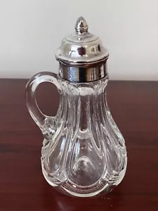 Antike Sirup Krug Form geblasen EAPG umgekehrte Schleife & Reißverschluss? 7 1/4" hoch - Bild 1 von 9