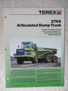 Camión de volteo articulado Terex 2766 1988 especificaciones y características folleto de ventas - Imagen 1 de 4