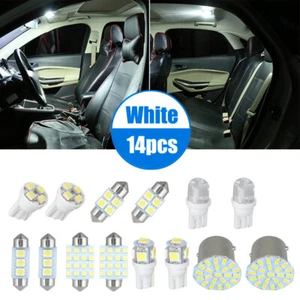 14x White LED Bulbs Car Interior Light For Map Dome License Plate Lamp Accessory - Picture 1 of 11