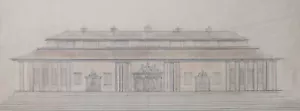 Willi Schmid Architektur Entwurf Münchener Secssion monogrammiert Zeichnung - Bild 1 von 3