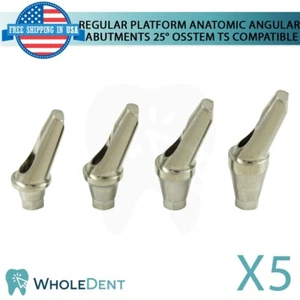 5x Pilar anatómico en ángulo regular 25° Titanio Dental Osstem® TS Compatible - Imagen 1 de 5