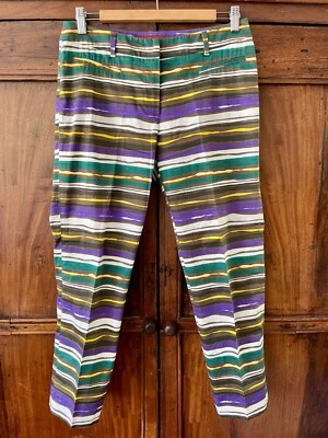 Pantalones de algodón elásticos súper divertidos MAX MARA Studio con estampado de rayas Foto 1 de 4