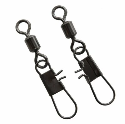 100pcs Fishing Rolling Barrel Swivel with Interlock Snap Tackle Connector 1#~14# - Image 1 of 4