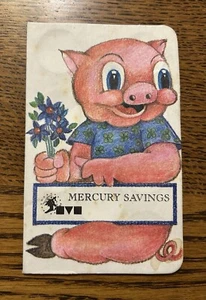 Vintage Mercury Savings Piggy Quarter Savings Booklet (empty) - Picture 1 of 3