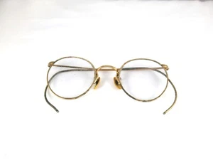 Antiguo marco de gafas artesanales 1/10 relleno de oro 12K (12K GF) llantas de alambre - Imagen 1 de 13